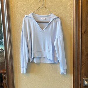 Wild Fable Light Blue V-Neck Hoodie